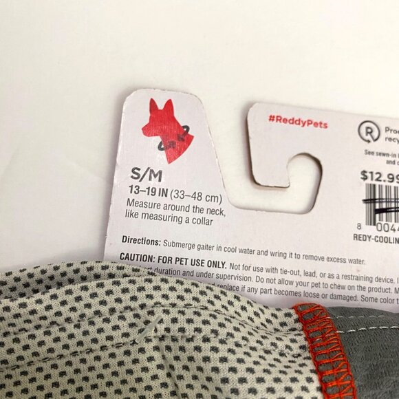 Reddy Dog Gaiter Neck Cooling Evaporates Water S/M 13”-19” Grey - Picture 5 of 7